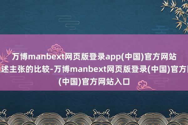 万博manbext网页版登录app(中国)官方网站”通过上述主张的比较-万博manbext网页版登录(中国)官方网站入口